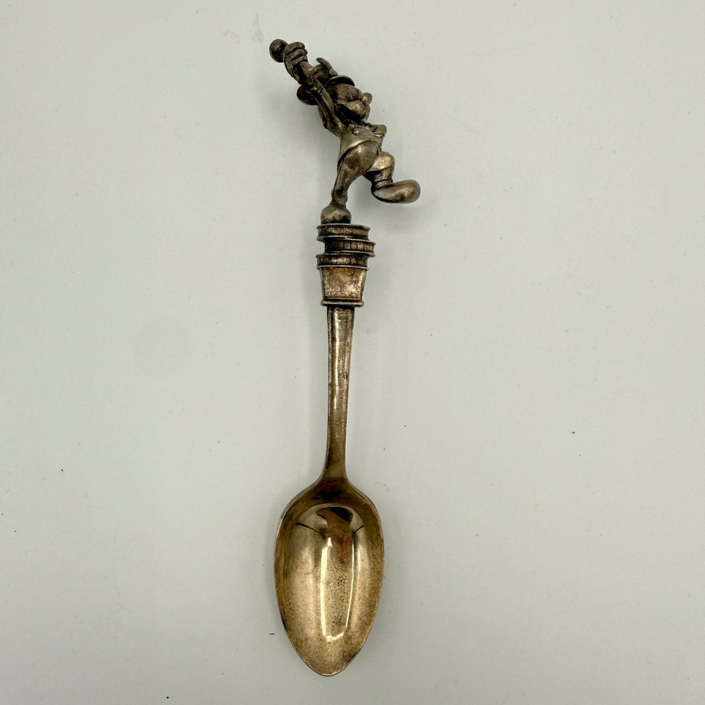 Vintage 1980s Disney Mickey Mouse Band Leader Pewter Collector Spoon